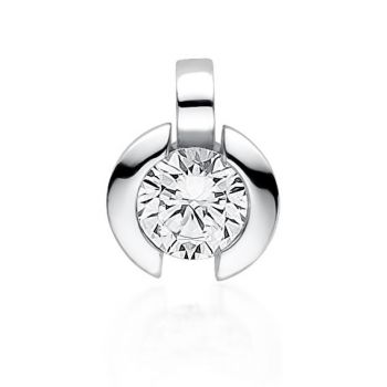 Pandantiv argint 925, JW200, model cu zirconiu alb, placat cu rodiu