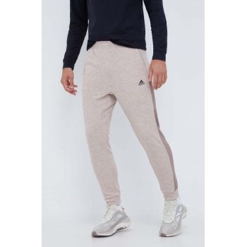 adidas pantaloni de trening culoarea bej, modelator ieftini