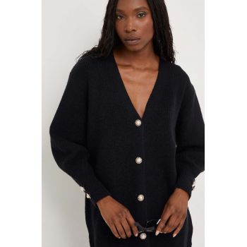 Answear Lab cardigan femei, culoarea negru, călduros