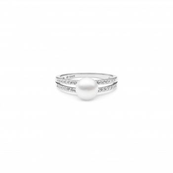 Inel argint 925 cu perla naturala alba, JW484