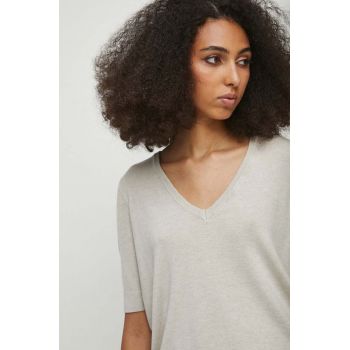 Medicine tricou femei, culoarea bej