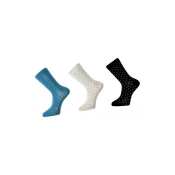 Set de sosete lungi cu imprimeu cu buline - 3 perechi