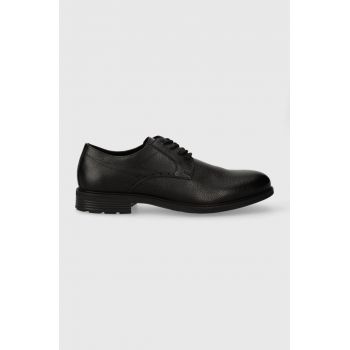 Aldo pantofi de piele 13665186 NOBEL 004 barbati, culoarea negru de firma originali