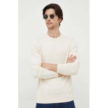 BOSS pulover din amestec de cașmir CASUAL culoarea alb, light 50471343 de firma original