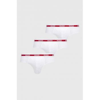 HUGO slip 3-pack bărbați, culoarea alb 50503100 de firma originali