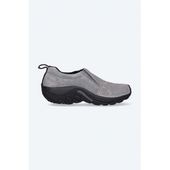 Merrell pantofi de piele intoarsa Buty Merrell Jungle Moc J71447 barbati, culoarea gri de firma originali