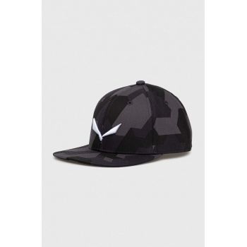 Salewa sapca Puez Camou culoarea negru, modelator, 00-0000026482