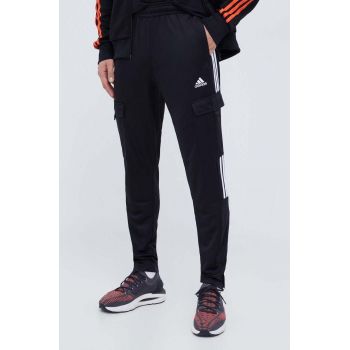 adidas pantaloni de trening culoarea negru, cu imprimeu  IA3067
