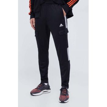 adidas pantaloni de trening culoarea negru, cu imprimeu IA3067