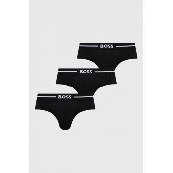 BOSS slip 3-pack barbati, culoarea negru