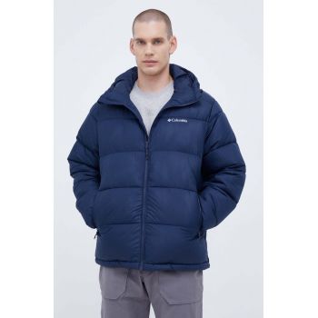 Columbia geacă M Pike Lake II Hooded Jacket bărbați, culoarea bleumarin, de iarnă 2050931