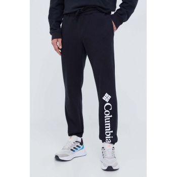 Columbia pantaloni de trening Trek culoarea negru, cu imprimeu 1957944