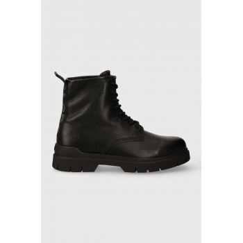 HUGO ghete de piele Ryan barbati, culoarea negru, 50503819