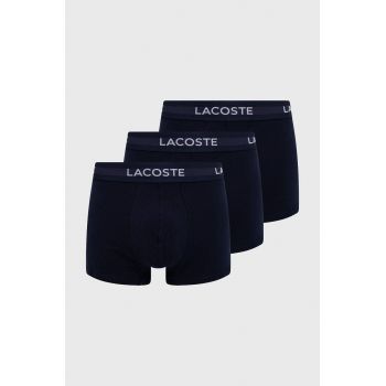 Lacoste boxeri 3-pack barbati, culoarea albastru marin de firma originali