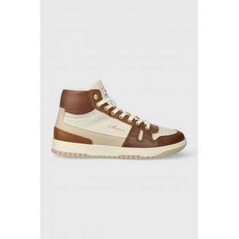 Mercer Amsterdam sneakers din piele The Brooklyn High culoarea maro, ME233014