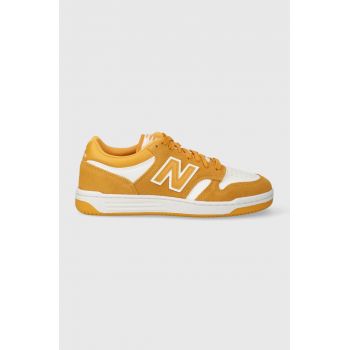 New Balance sneakers BB480LWA culoarea galben la reducere