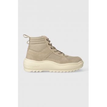 Tommy Jeans sneakers TJM MIX MATERIAL BOOT culoarea bej, EM0EM01245