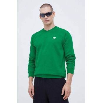 adidas Originals bluza barbati, culoarea verde, neted