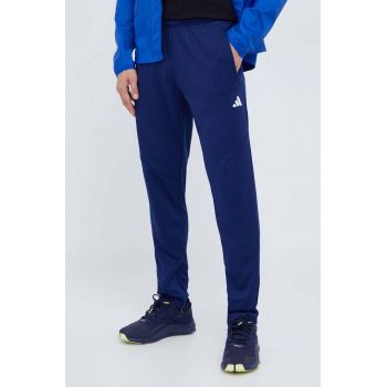 adidas Performance pantaloni de antrenament Game and Go culoarea albastru marin, neted de firma originali