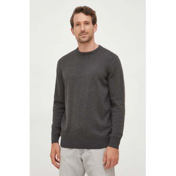 Barbour pulover de bumbac Essentials culoarea gri, light, MKN0932