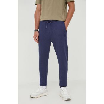 BOSS pantaloni de trening din bumbac BOSS CASUAL barbati, neted