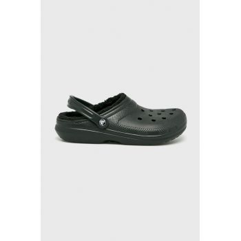 Crocs papuci 203591.CLASSIC.LINED-NAVY/CHARC