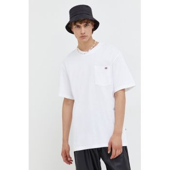 Dickies tricou din bumbac culoarea alb, neted