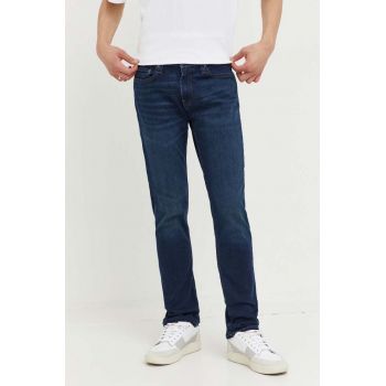 Hollister Co. jeansi barbati, culoarea albastru marin