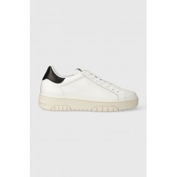 Off Play sneakers din piele FIRENZE culoarea alb, FIRENZE 1 WHITE BLACK