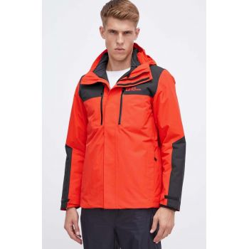 Jack Wolfskin geacă outdoor Jasper 3in1 culoarea rosu de firma originala