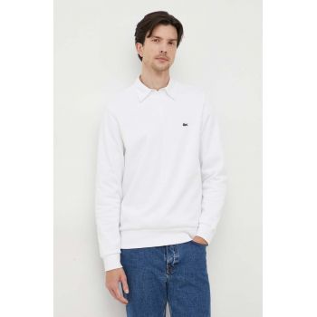 Lacoste bluză bărbați, culoarea alb, uni SH9608-132 de firma original