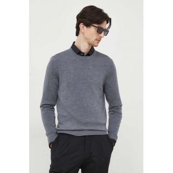 Michael Kors pulover de lana barbati, culoarea gri, light de firma original