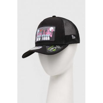 New Era sapca culoarea negru, cu imprimeu