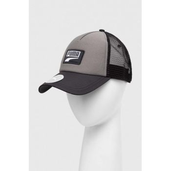 Puma șapcă culoarea gri, cu imprimeu 24033 de firma originala