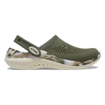 Saboti Crocs LiteRide 360 Marbled Clog Verde - Army Green/Multi de firma originali