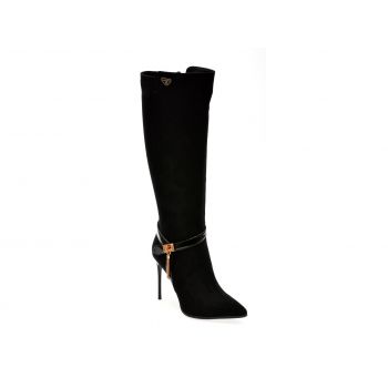 Cizme LAURA BIAGIOTTI negre, 8322, din material textil
