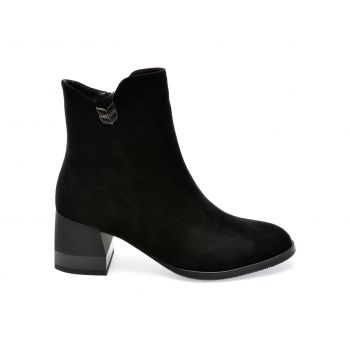 Ghete EPICA negre, B230019, din piele intoarsa