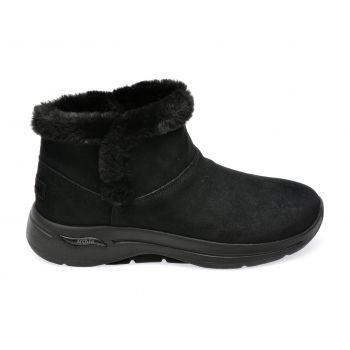 Ghete SKECHERS negre, GO WALK ARCH FIT BOOT, din piele intoarsa