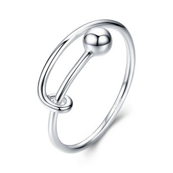 Inel reglabil din argint Minimal Ring ieftin