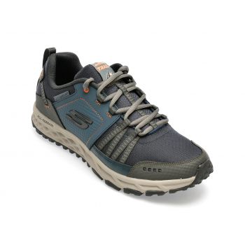 Pantofi SKECHERS bleumarin, ESCAPE PLAN, din material textil