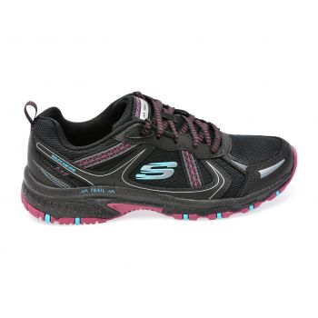 Pantofi SKECHERS negri, HILLCREST, din material textil