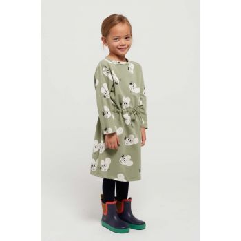 Bobo Choses rochie fete culoarea verde, mini, evazati ieftina