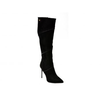 Cizme LAURA BIAGIOTTI negre, 8324, din material textil