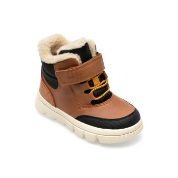 Ghete GEOX maro, B365BC, din piele ecologica