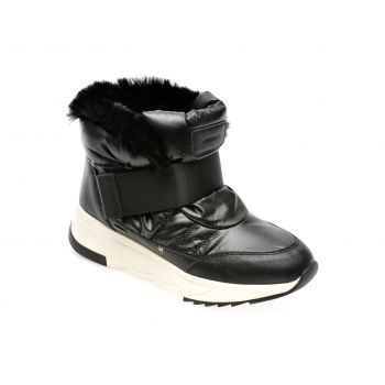Ghete GEOX negre, D26HXA, din piele ecologica