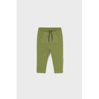 Mayoral pantaloni de trening pentru bebeluși culoarea verde, neted