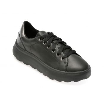 Pantofi GEOX negri, D35TCB, din piele naturala