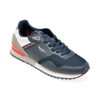 Pantofi PEPE JEANS bleumarin, MS30991, din piele ecologica