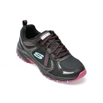 Pantofi SKECHERS negri, HILLCREST, din material textil