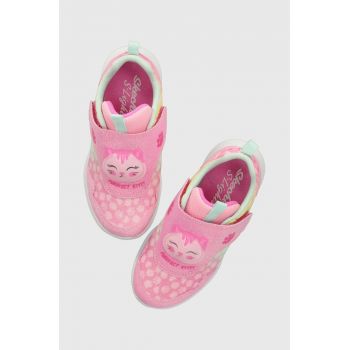 Skechers sneakers pentru copii GLIMMER KICKS culoarea roz